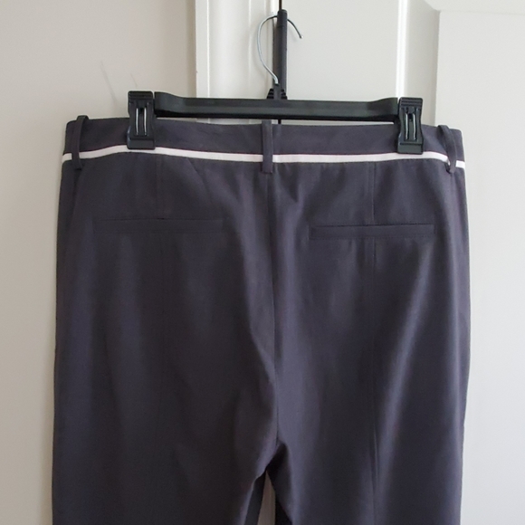 women's gray nydj trouser pants white pipe 12 - Picture 5 of 5